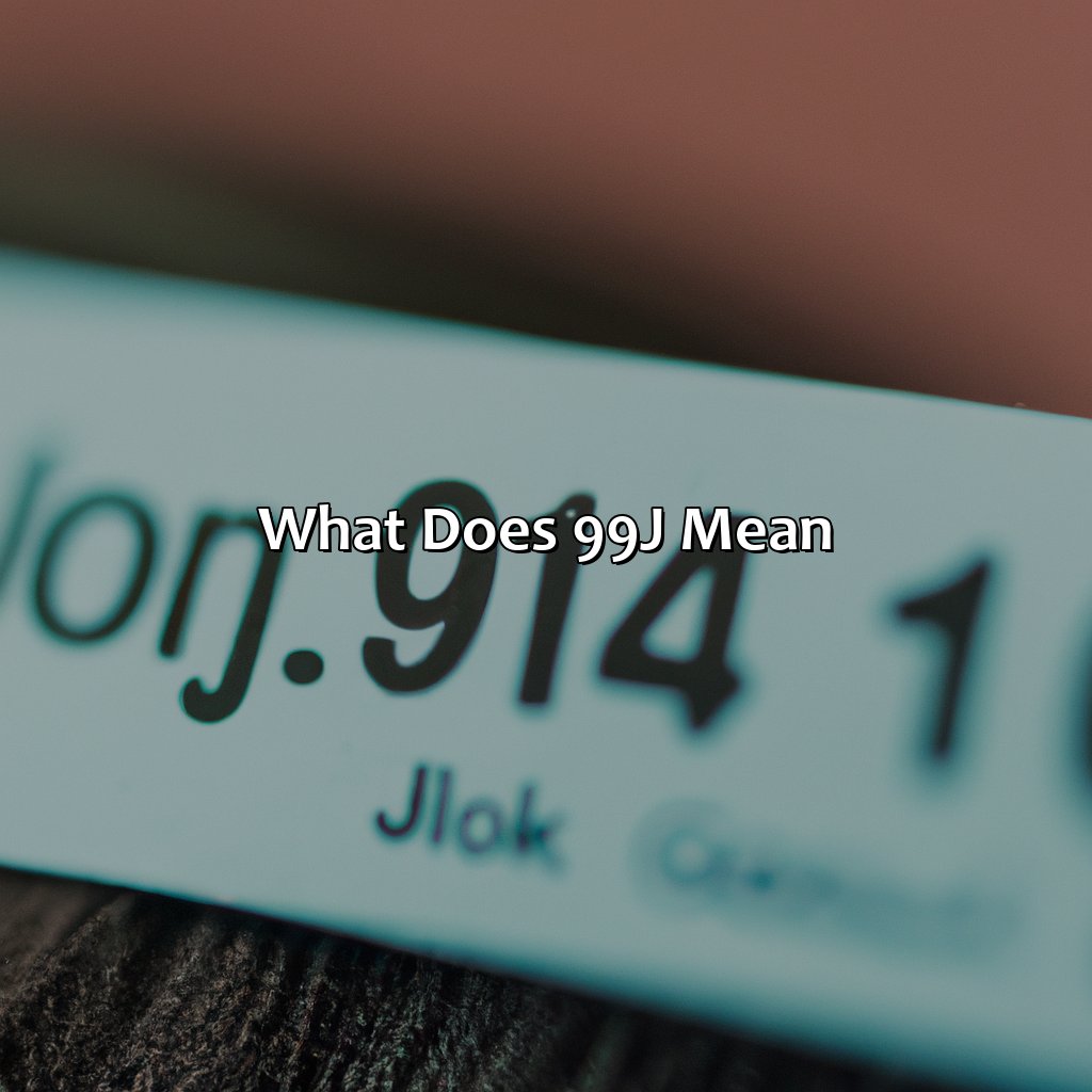 What Does "99J" Mean?  - What Color Is 99J, 