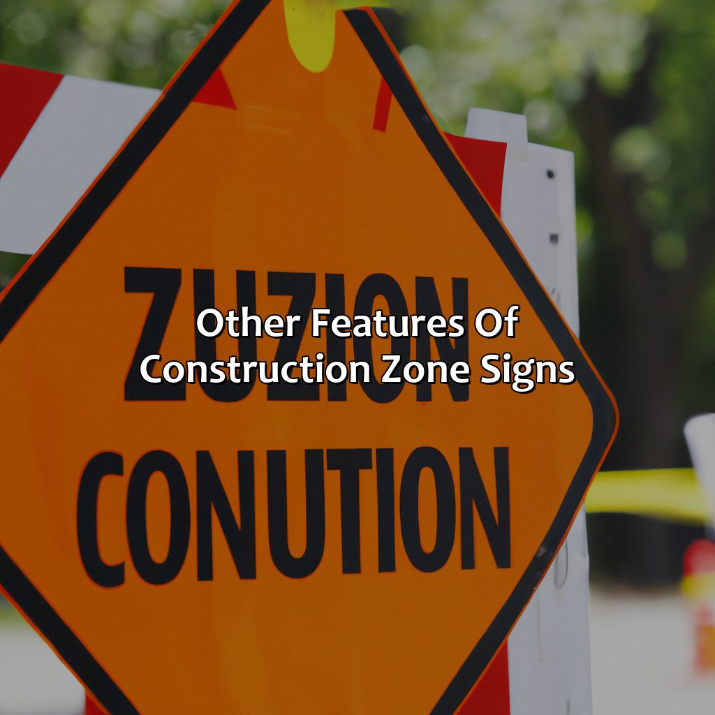 Other Features Of Construction Zone Signs  - What Color Is A Construction Zone Sign, 