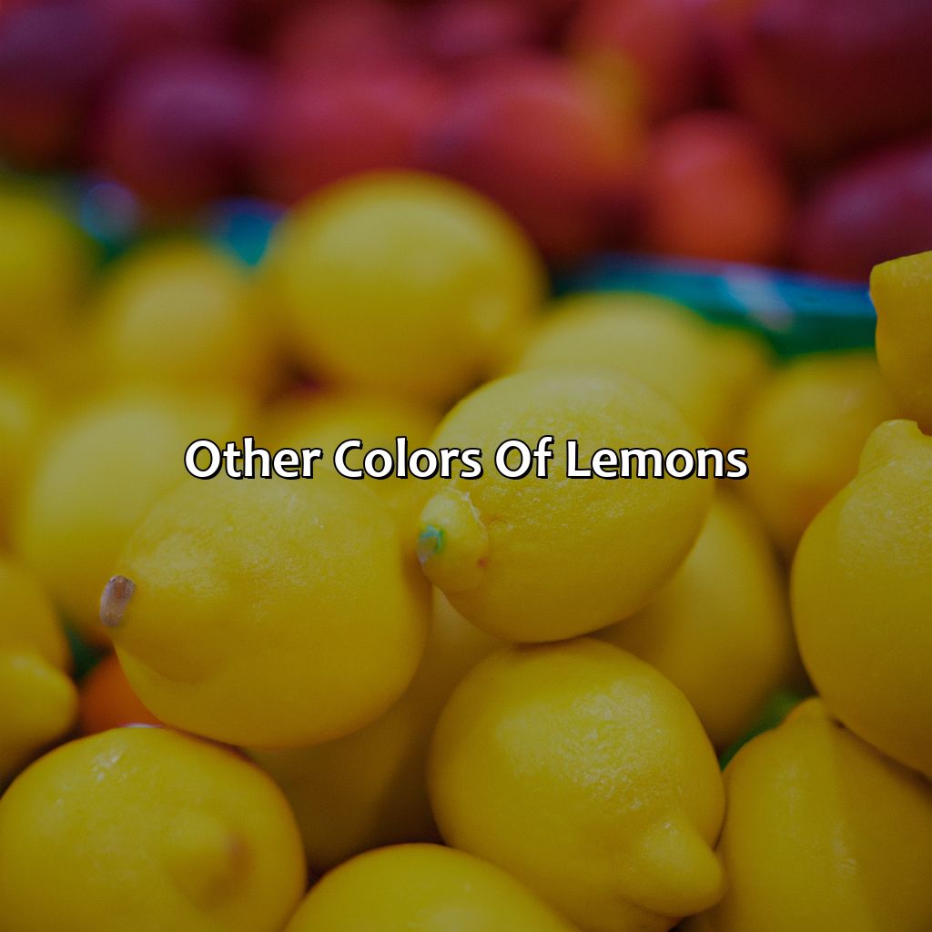 Other Colors Of Lemons  - What Color Is A Lemon, 