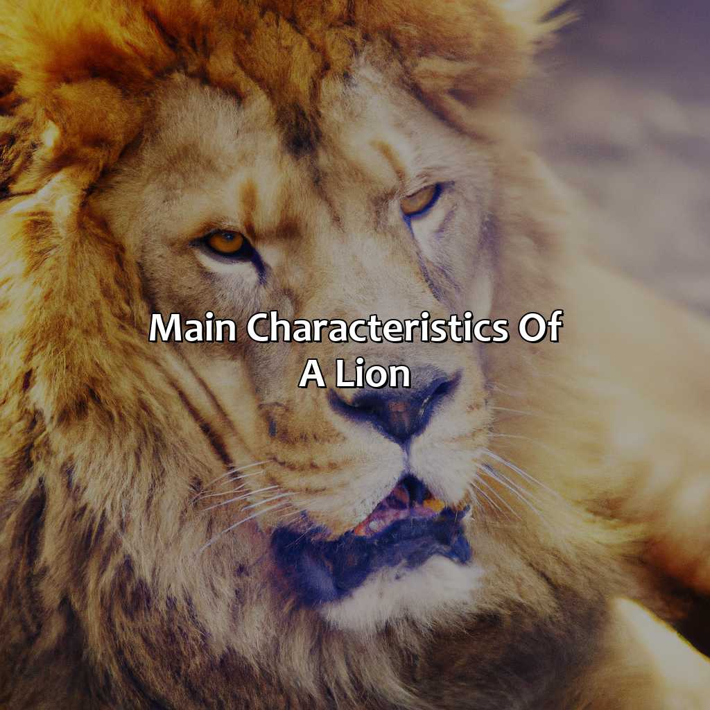 Main Characteristics Of A Lion  - What Color Is A Lion, 