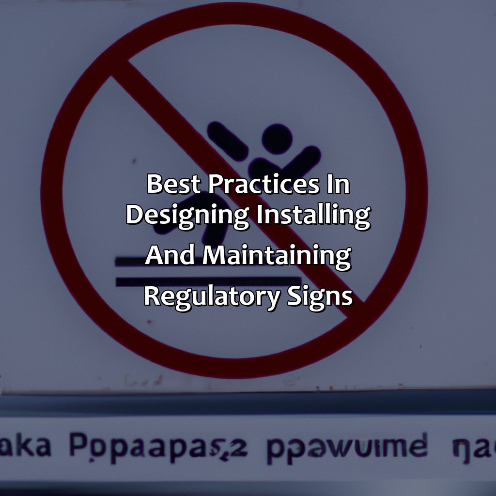 Best Practices In Designing, Installing And Maintaining Regulatory Signs - What Color Is A Regulatory Sign, 