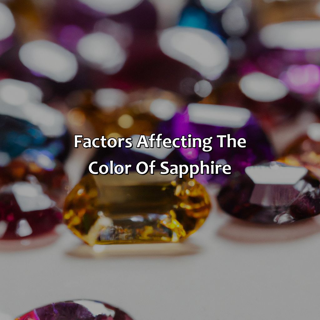 Factors Affecting The Color Of Sapphire  - What Color Is A Sapphire, 