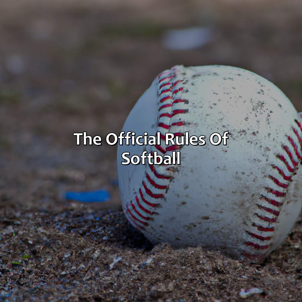 The Official Rules Of Softball  - What Color Is A Softball, 