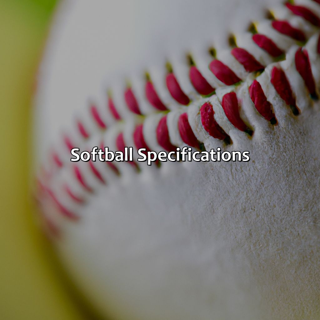 Softball Specifications  - What Color Is A Softball, 