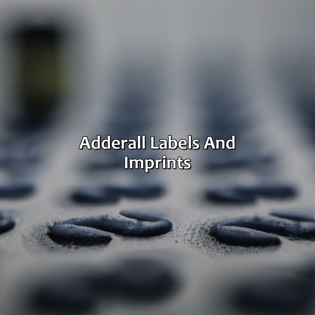Adderall Labels And Imprints  - What Color Is Adderall, 