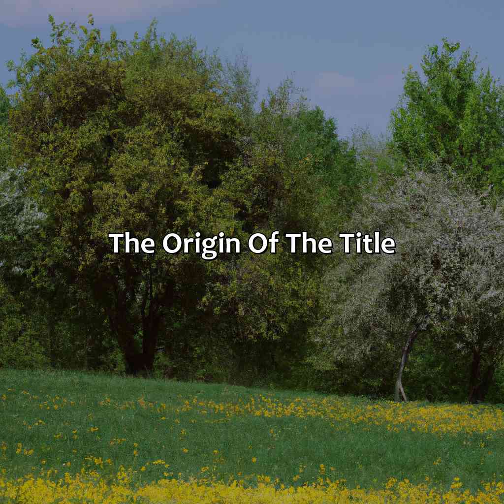 The Origin Of The Title  - What Color Is April, 