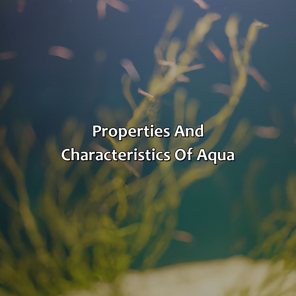Properties And Characteristics Of Aqua  - What Color Is Aqua, 