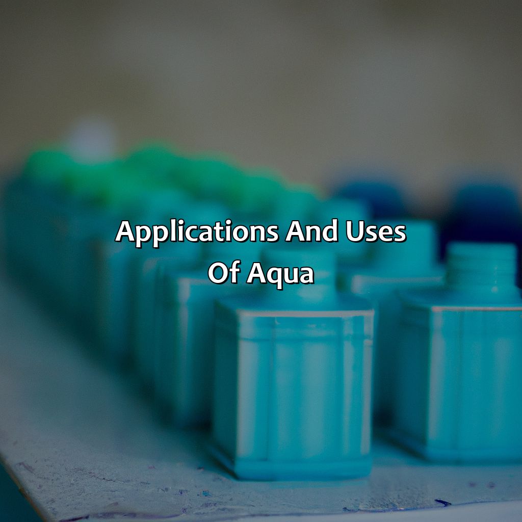 Applications And Uses Of Aqua  - What Color Is Aqua, 