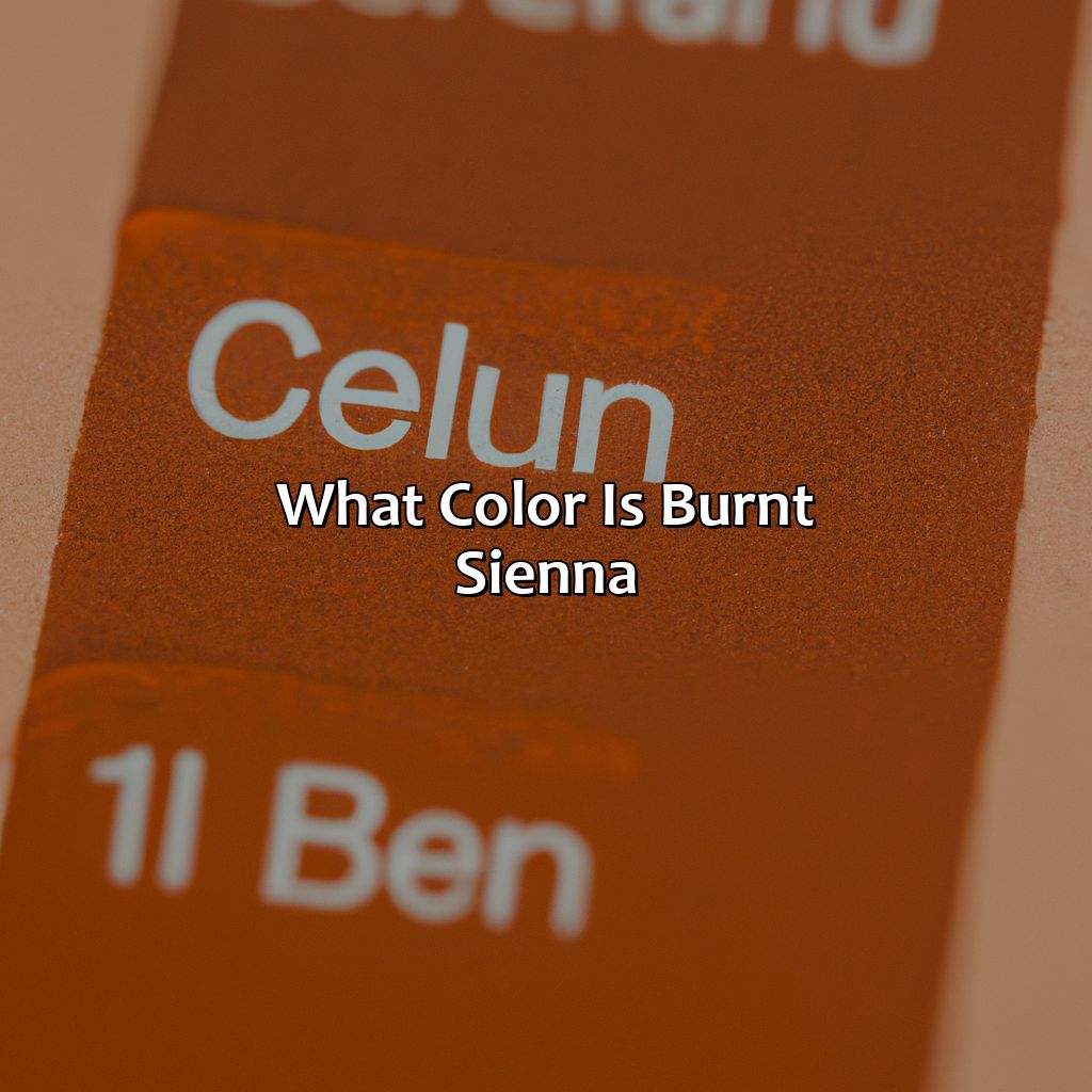 What Color Is Burnt Sienna - colorscombo.com