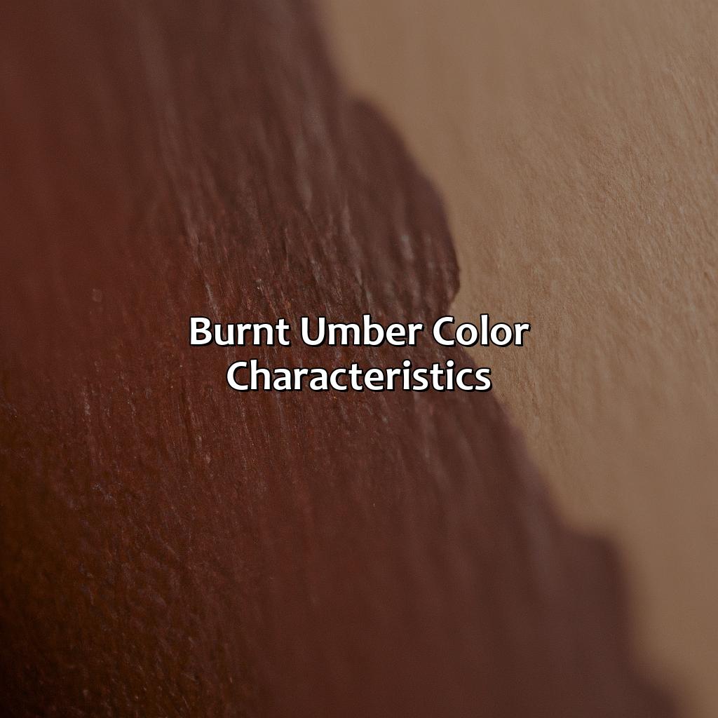 Burnt Umber Color Characteristics  - What Color Is Burnt Umber, 