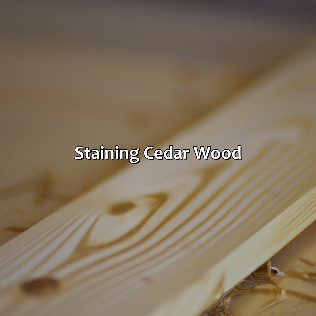 Staining Cedar Wood  - What Color Is Cedar Wood, 