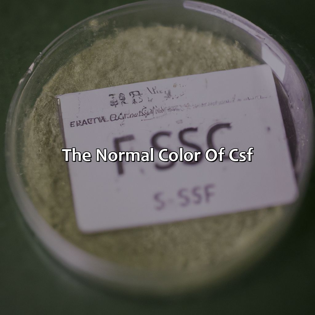 The Normal Color Of Csf  - What Color Is Csf, 