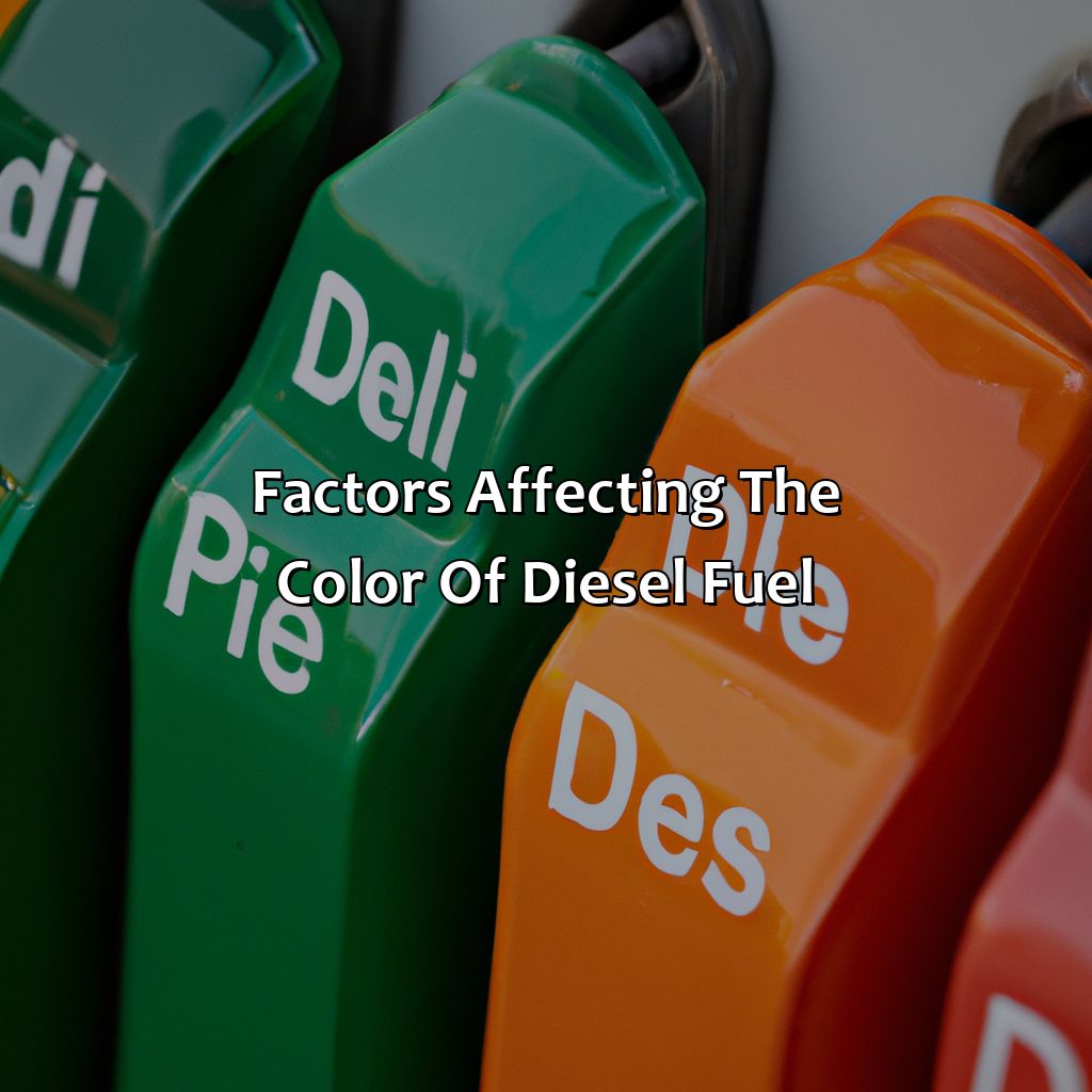 Factors Affecting The Color Of Diesel Fuel  - What Color Is Diesel Fuel, 