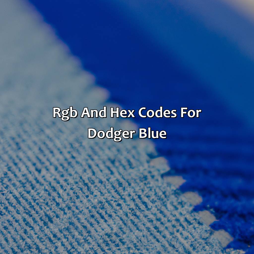 Rgb And Hex Codes For Dodger Blue  - What Color Is Dodger Blue, 