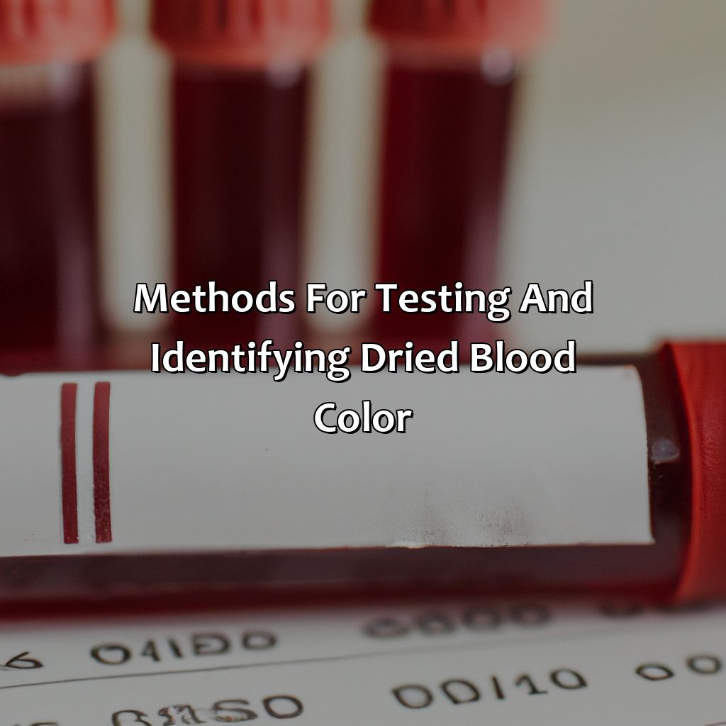 Methods For Testing And Identifying Dried Blood Color  - What Color Is Dried Blood, 