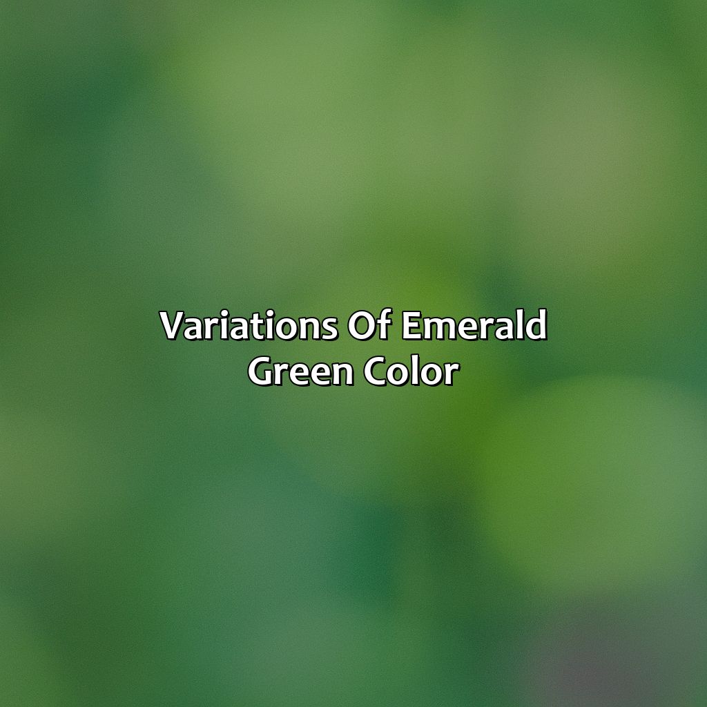 Variations Of Emerald Green Color  - What Color Is Emerald Green, 