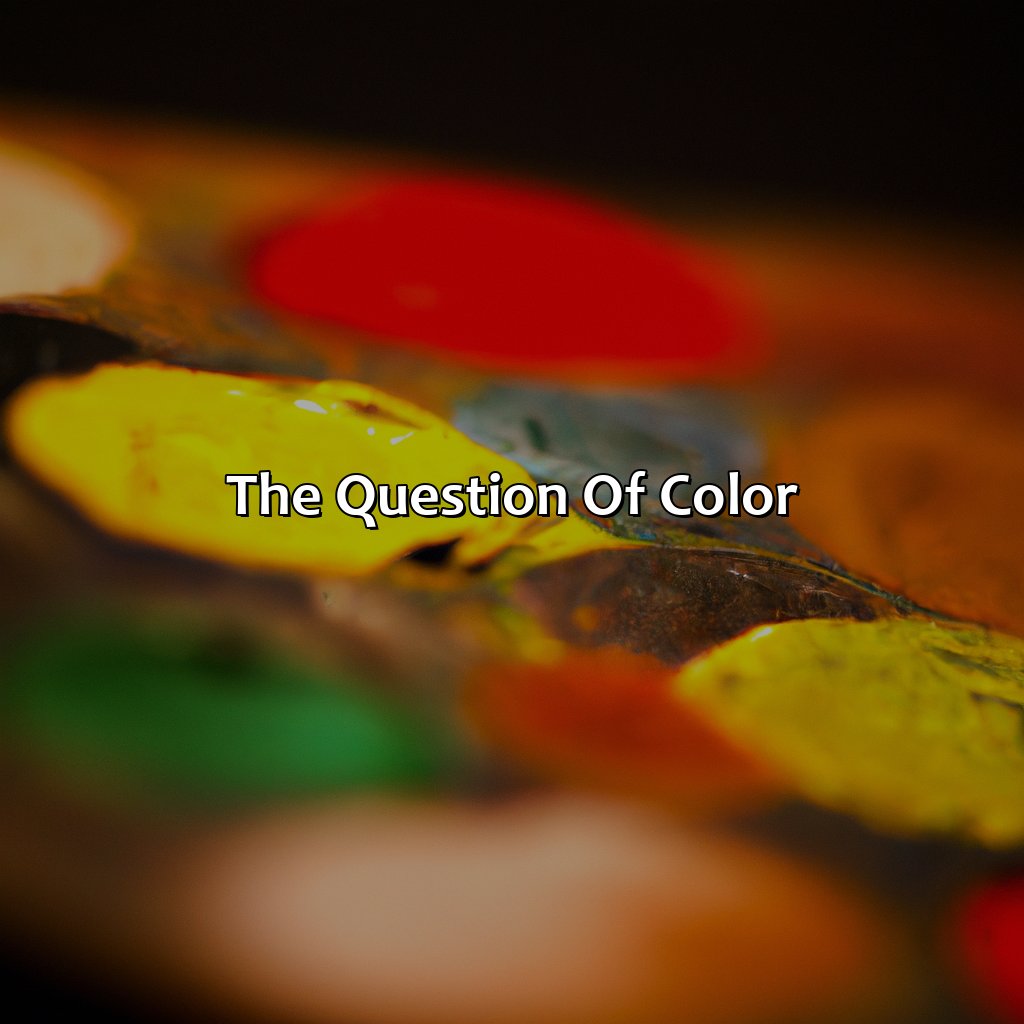 The Question Of Color  - What Color Is Fear, 