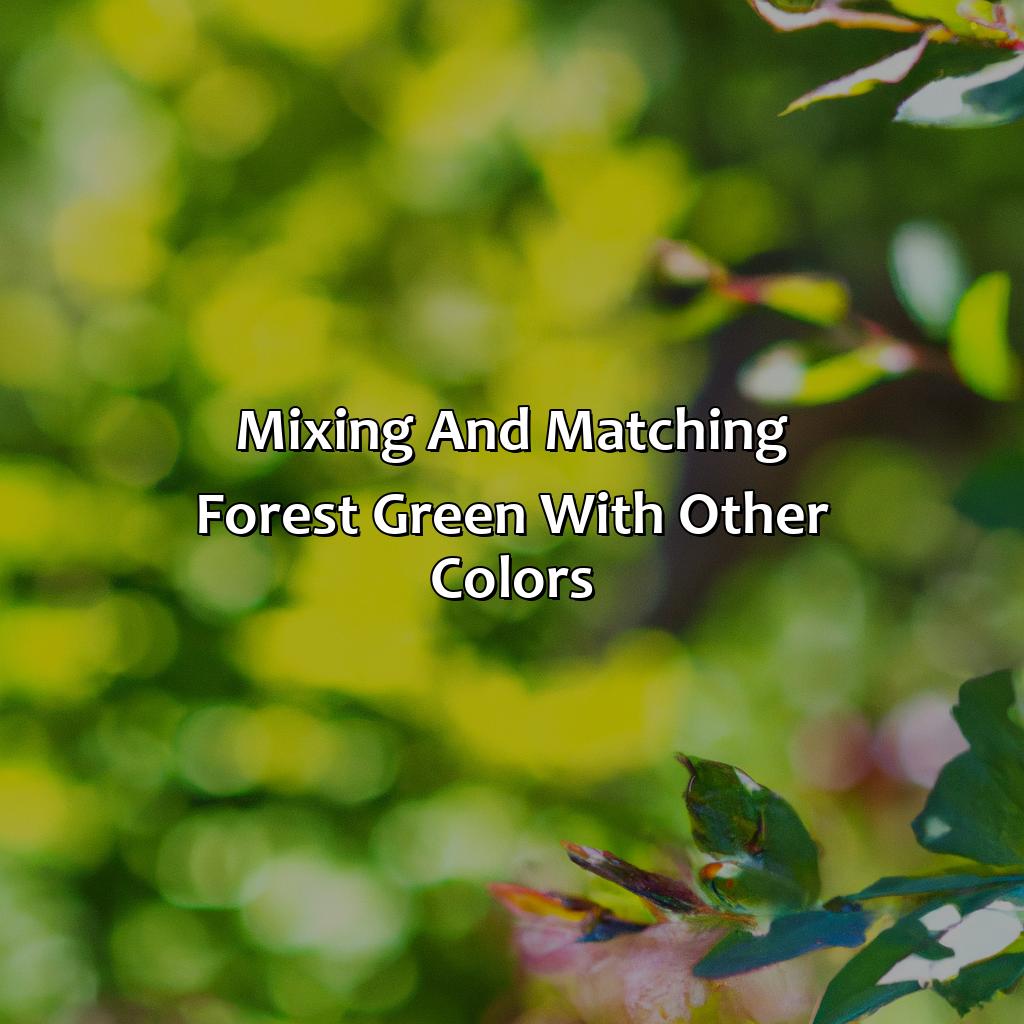Mixing And Matching Forest Green With Other Colors  - What Color Is Forest Green, 