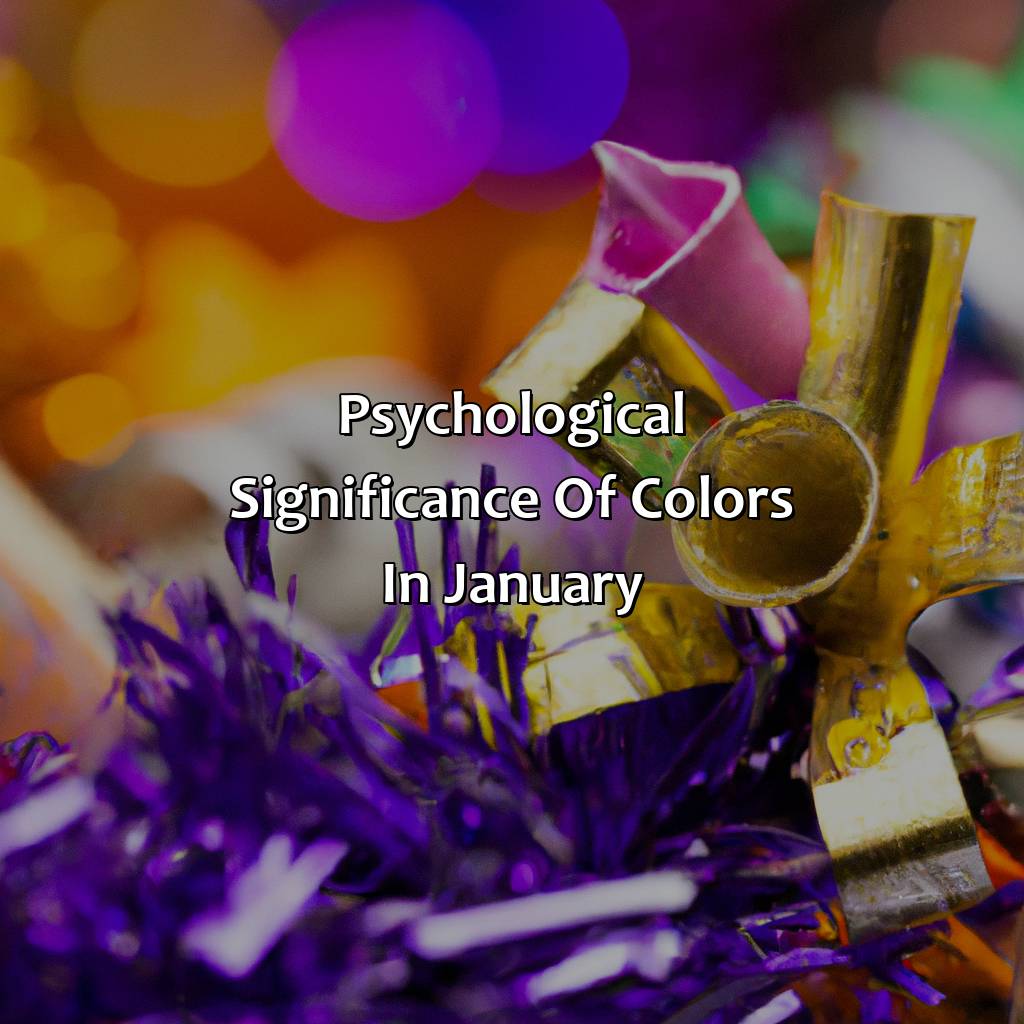 Psychological Significance Of Colors In January  - What Color Is January, 