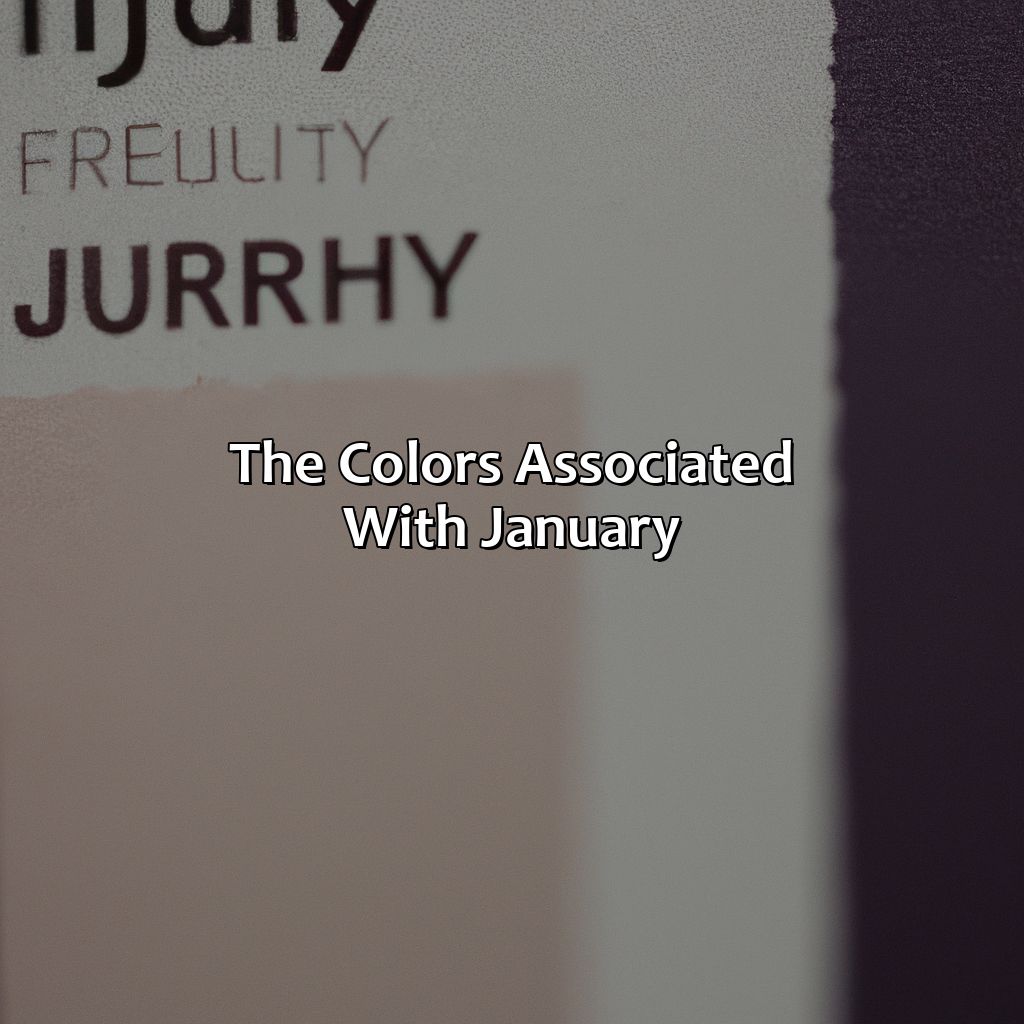 The Colors Associated With January  - What Color Is January, 