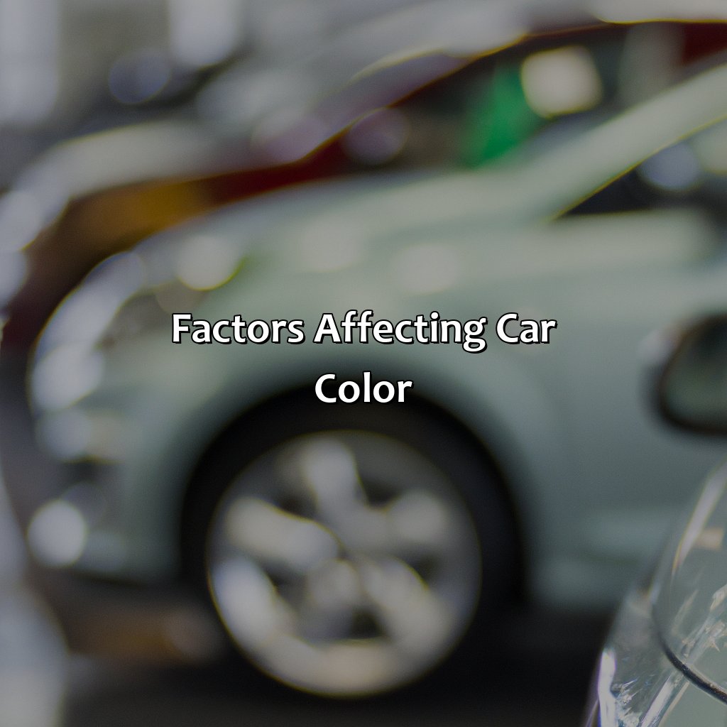 Factors Affecting Car Color  - What Color Is My Car By Vin, 
