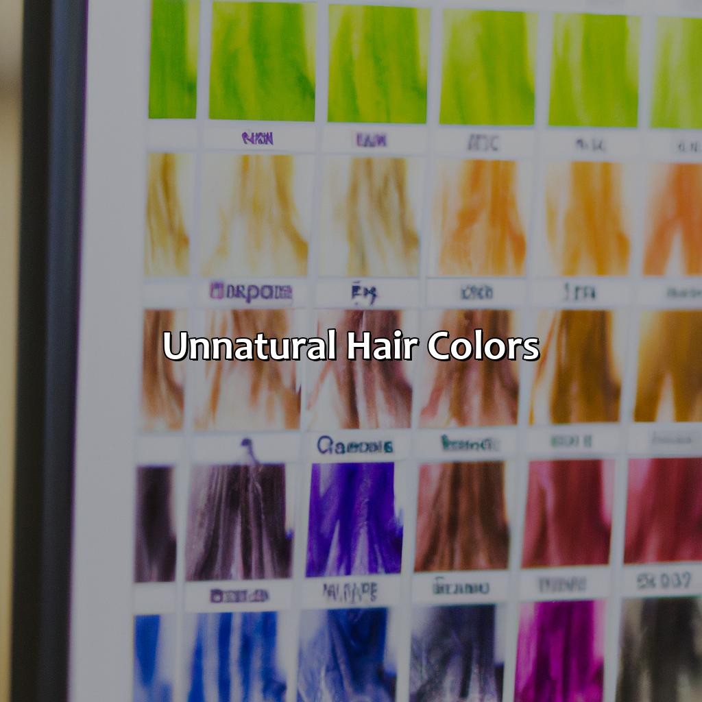 Unnatural Hair Colors  - What Color Is My Hair, 