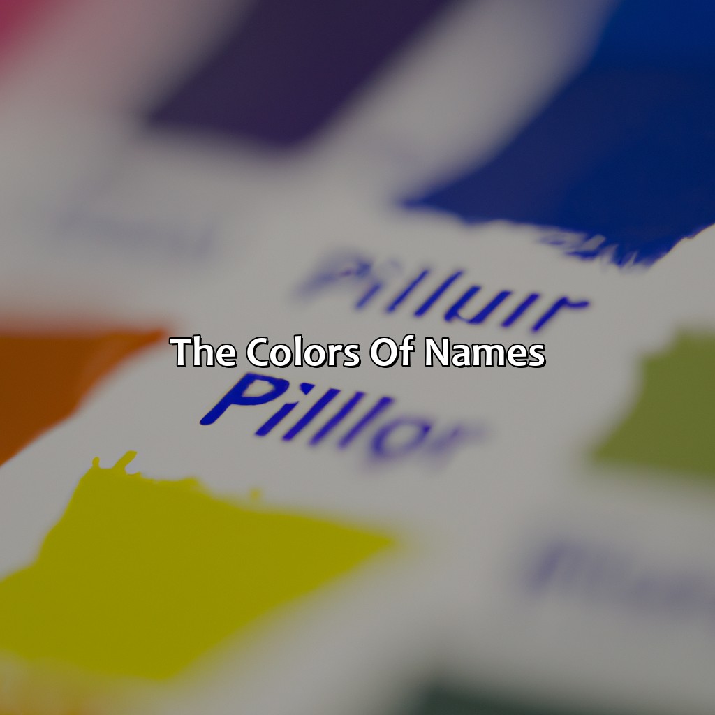 The Colors Of Names  - What Color Is My Name, 