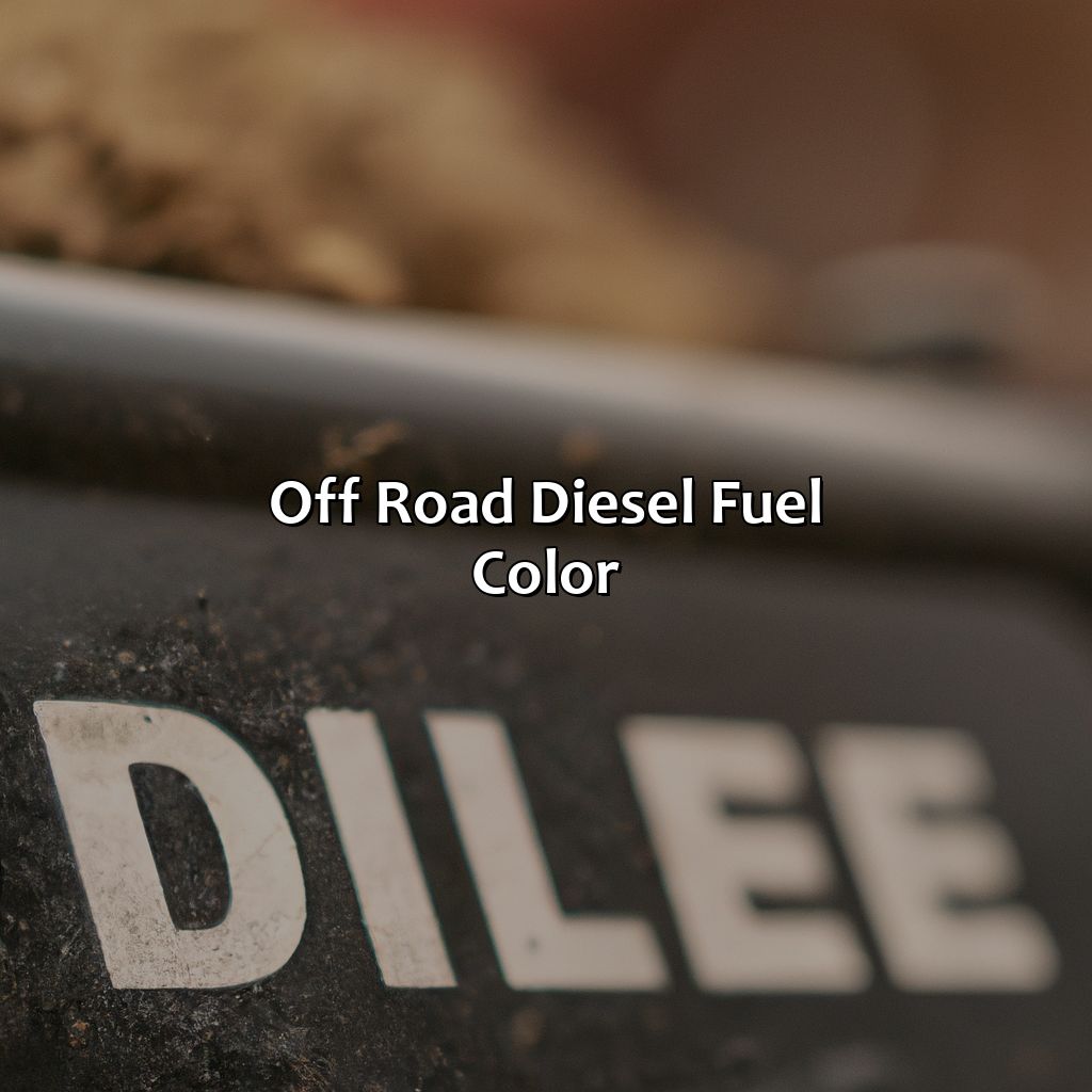 Off Road Diesel Fuel Color  - What Color Is Off Road Diesel, 