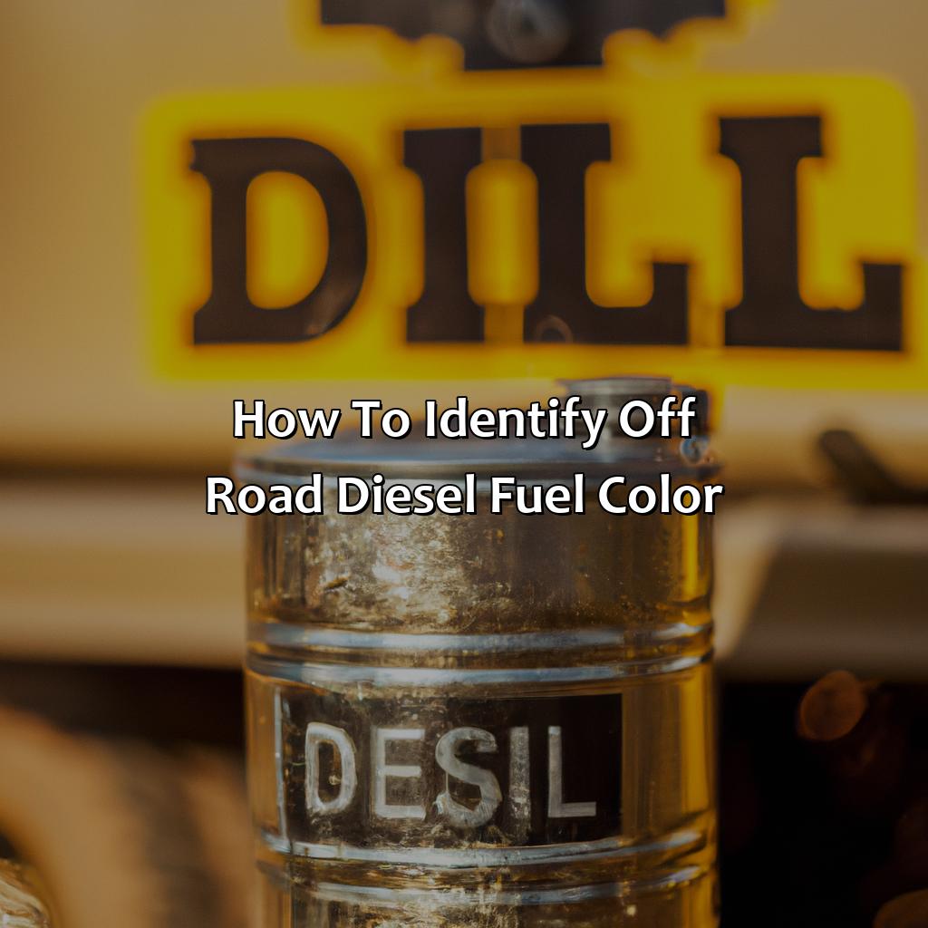 How To Identify Off Road Diesel Fuel Color  - What Color Is Off Road Diesel, 