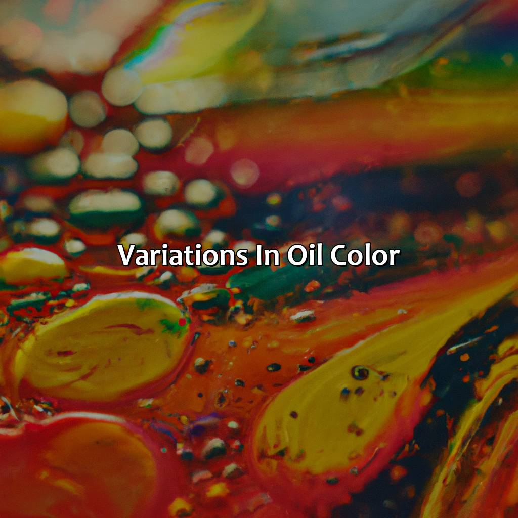 Variations In Oil Color  - What Color Is Oil, 