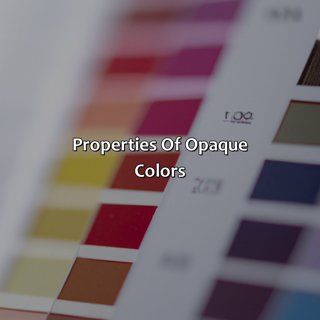 Properties Of Opaque Colors  - What Color Is Opaque, 