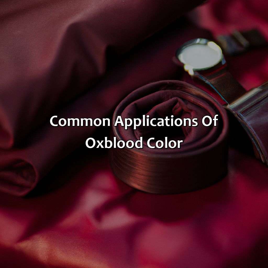 Common Applications Of Oxblood Color  - What Color Is Oxblood, 