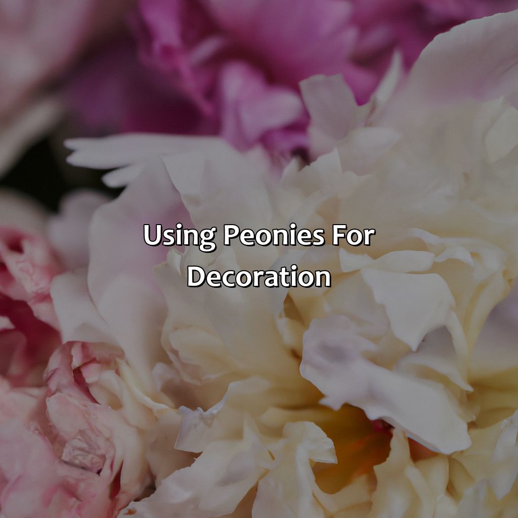Using Peonies For Decoration  - What Color Is Peony, 