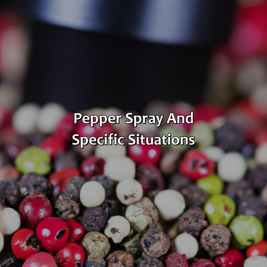 Pepper Spray And Specific Situations  - What Color Is Pepper Spray, 