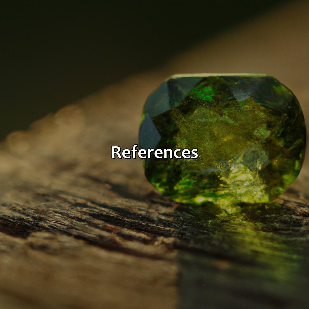 References  - What Color Is Peridot, 