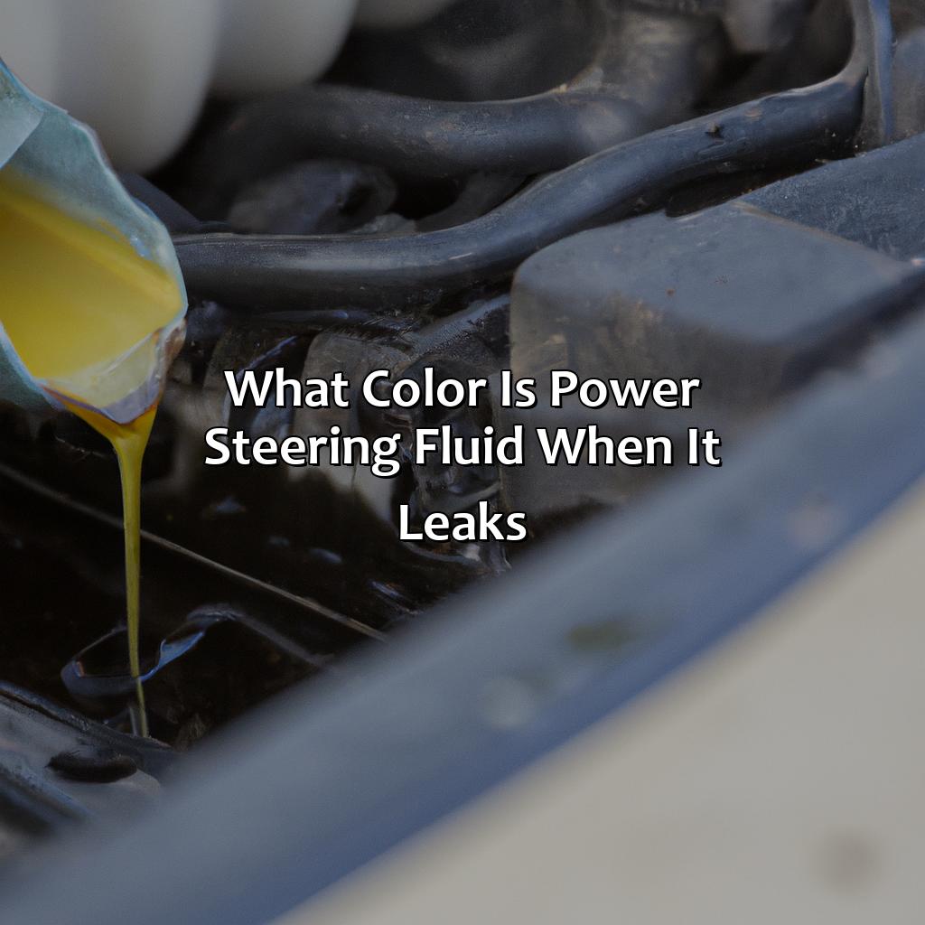 What Color Is Power Steering Fluid When It Leaks?  - What Color Is Power Steering Fluid When It Leaks, 