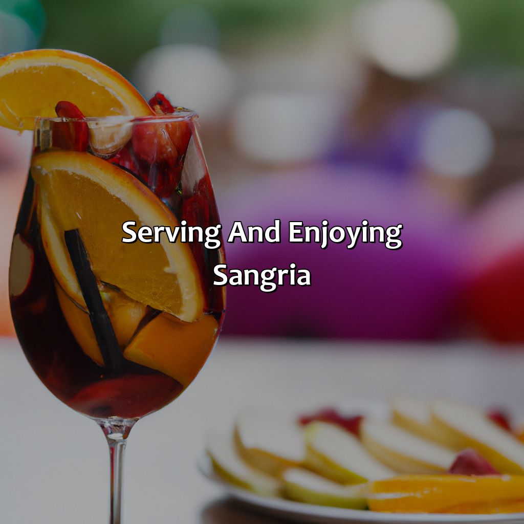 Serving And Enjoying Sangria  - What Color Is Sangria, 