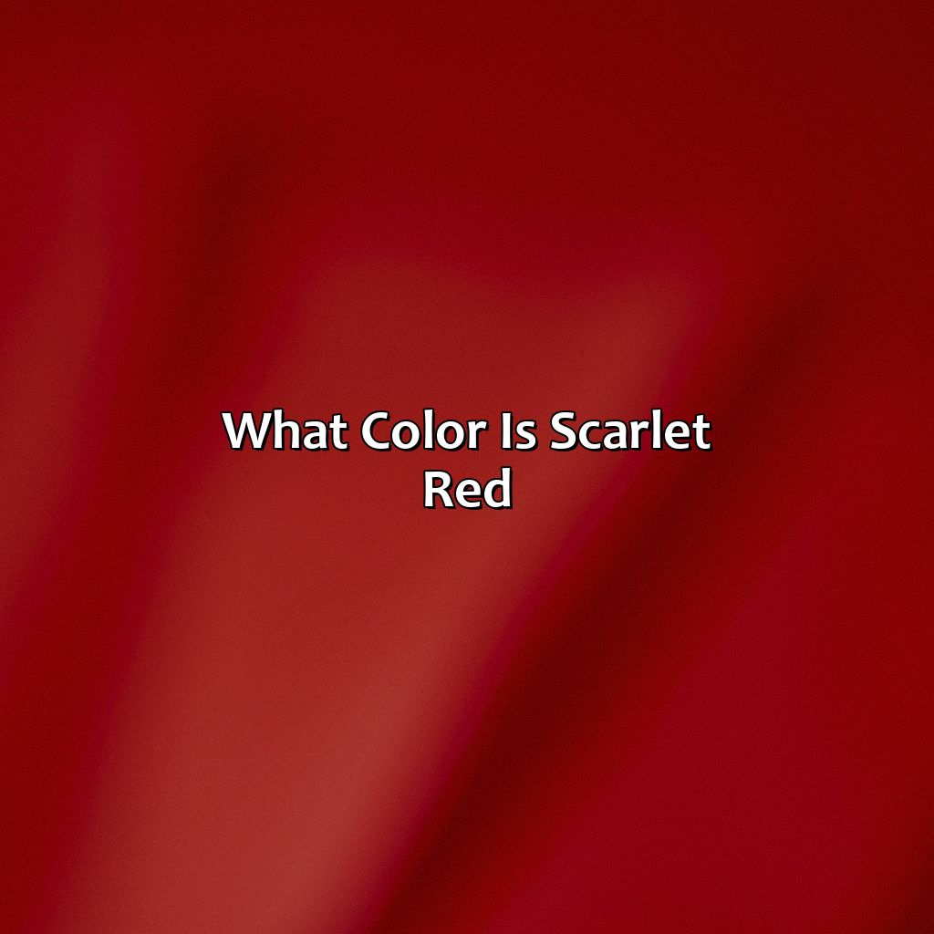 What Color Is Scarlet Red - colorscombo.com