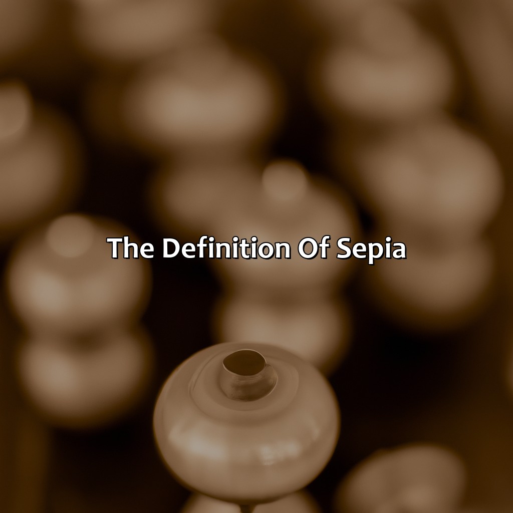 The Definition Of Sepia  - What Color Is Sepia, 