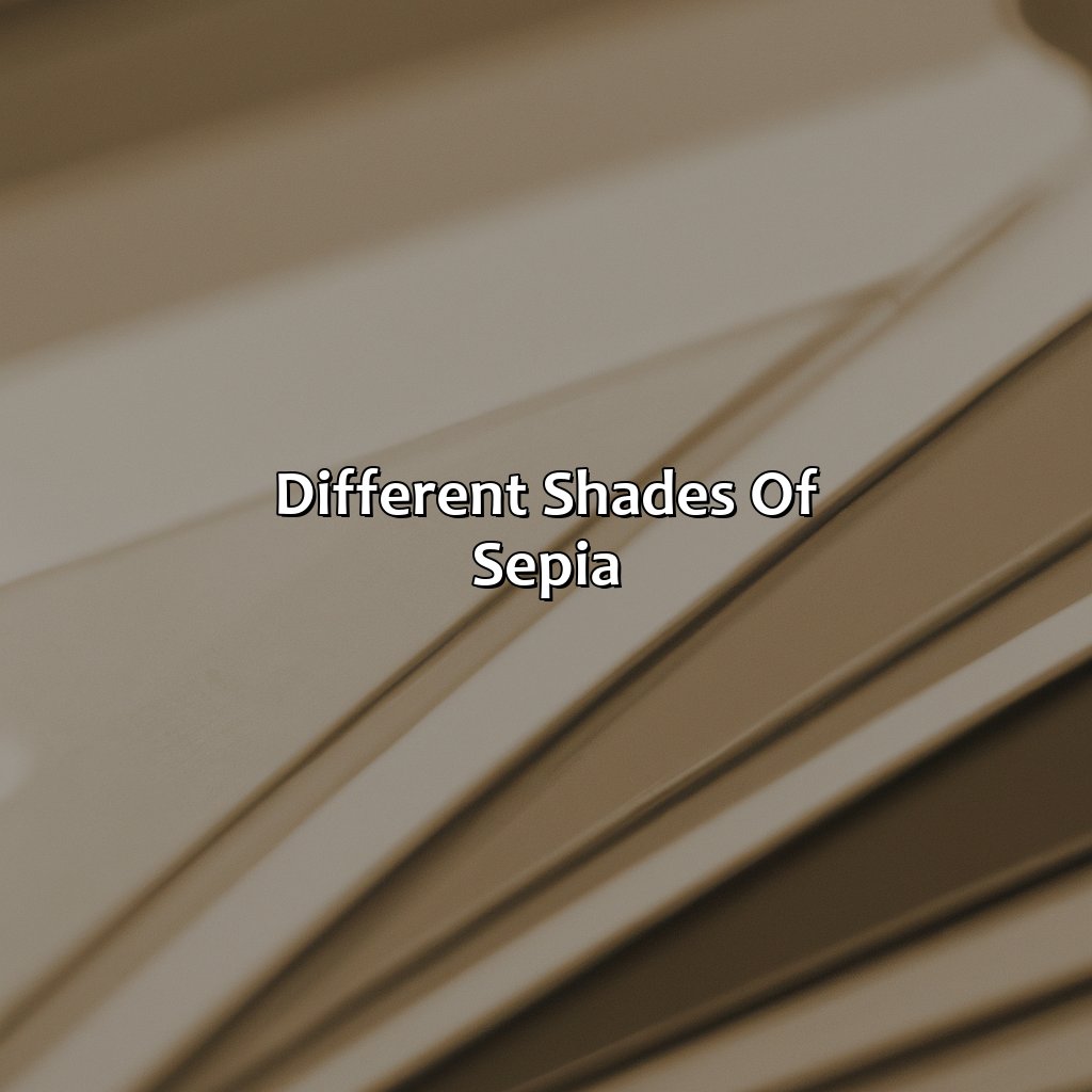 Different Shades Of Sepia  - What Color Is Sepia, 