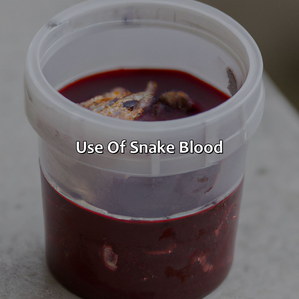 Use Of Snake Blood  - What Color Is Snake Blood, 
