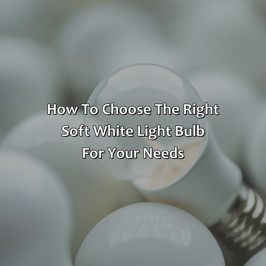 How To Choose The Right Soft White Light Bulb For Your Needs  - What Color Is Soft White Light Bulb, 