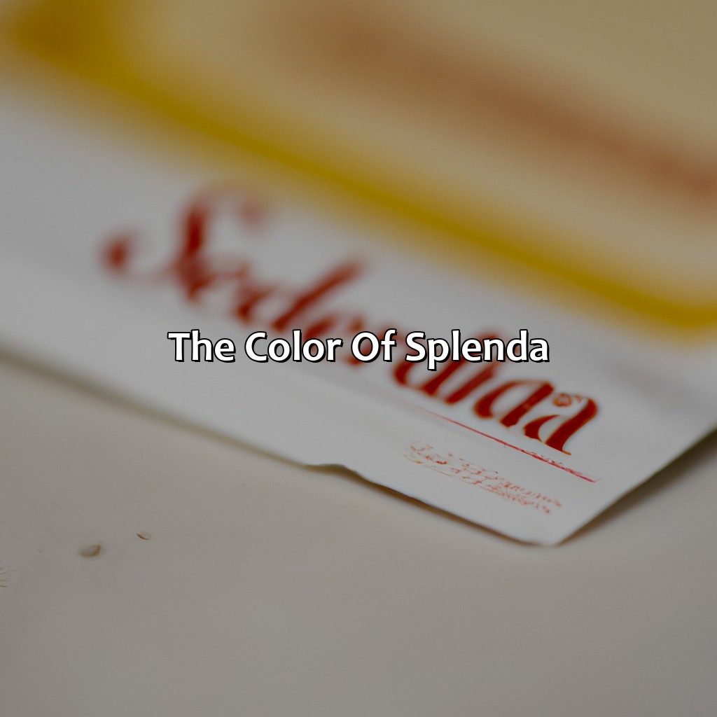 The Color Of Splenda  - What Color Is Splenda, 