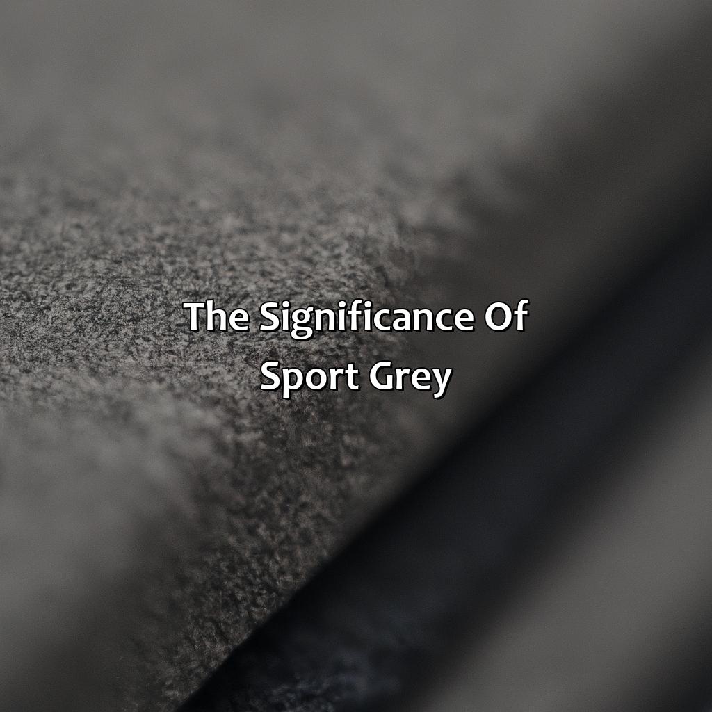 The Significance Of Sport Grey  - What Color Is Sport Grey, 