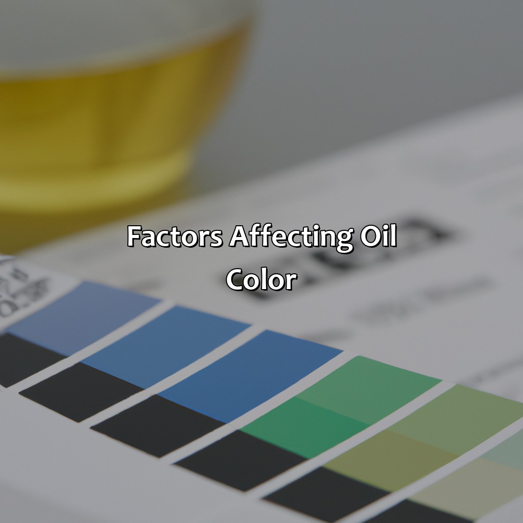Factors Affecting Oil Color  - What Color Is Synthetic Oil, 
