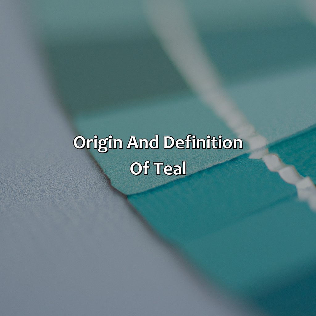 Origin And Definition Of Teal  - What Color Is Teal?, 