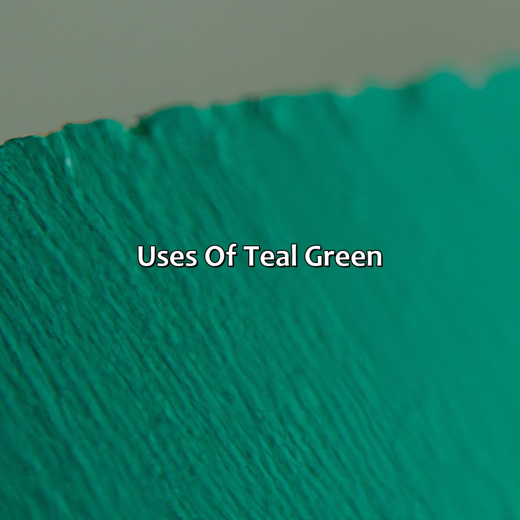 Uses Of Teal Green  - What Color Is Teal Green, 