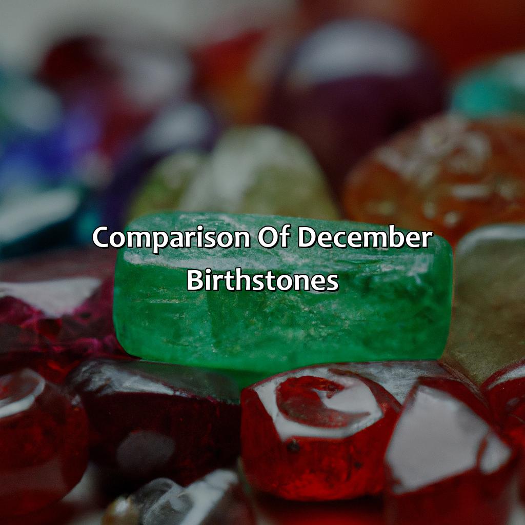 Comparison Of December Birthstones  - What Color Is The Birthstone For December, 