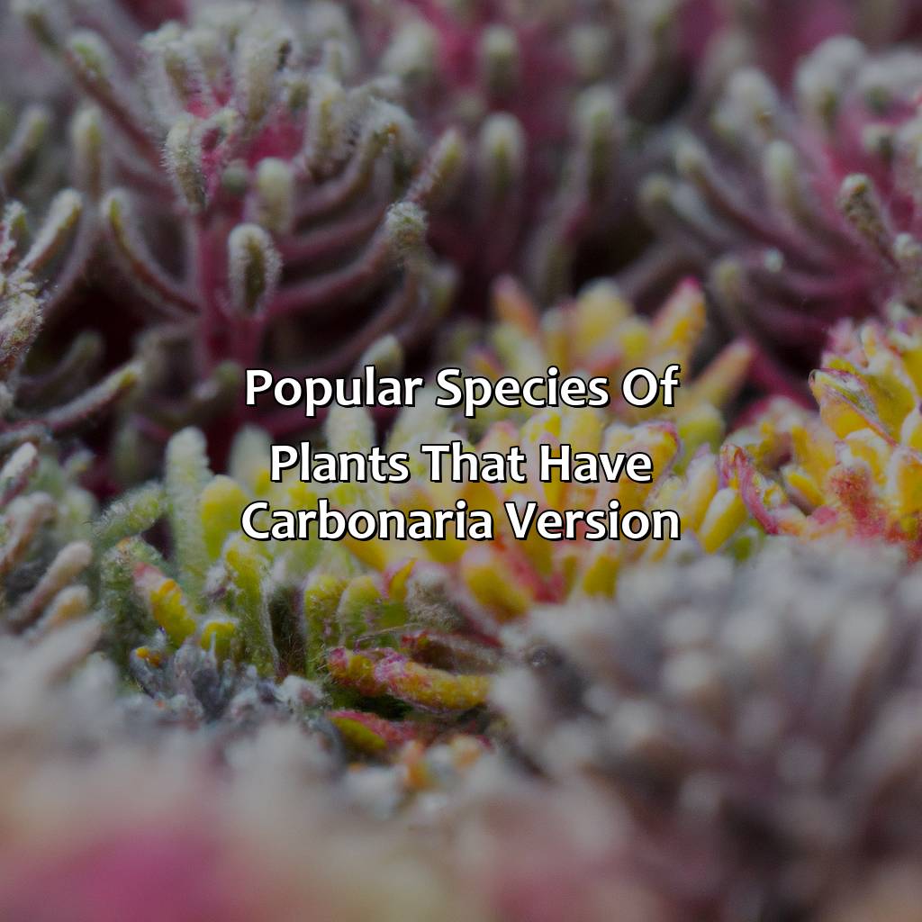 Popular Species Of Plants That Have Carbonaria Version  - What Color Is The Carbonaria Version, 