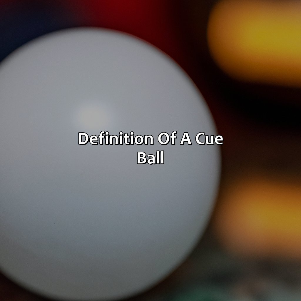 Definition Of A Cue Ball  - What Color Is The Cue Ball In Pool, 